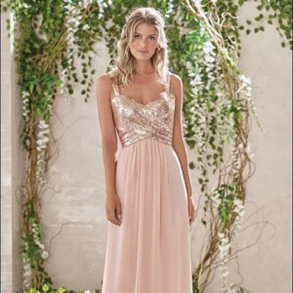 Plus Jasmine Sequin & PolyChiffon Bridesmaid Dress